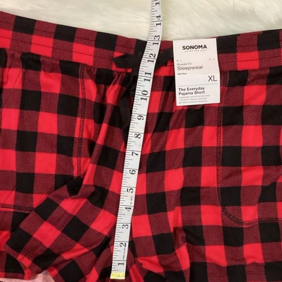 Sonoma sleep shorts Woman's size XL black and red plaid mid rise NWT - Picture 13 of 16
